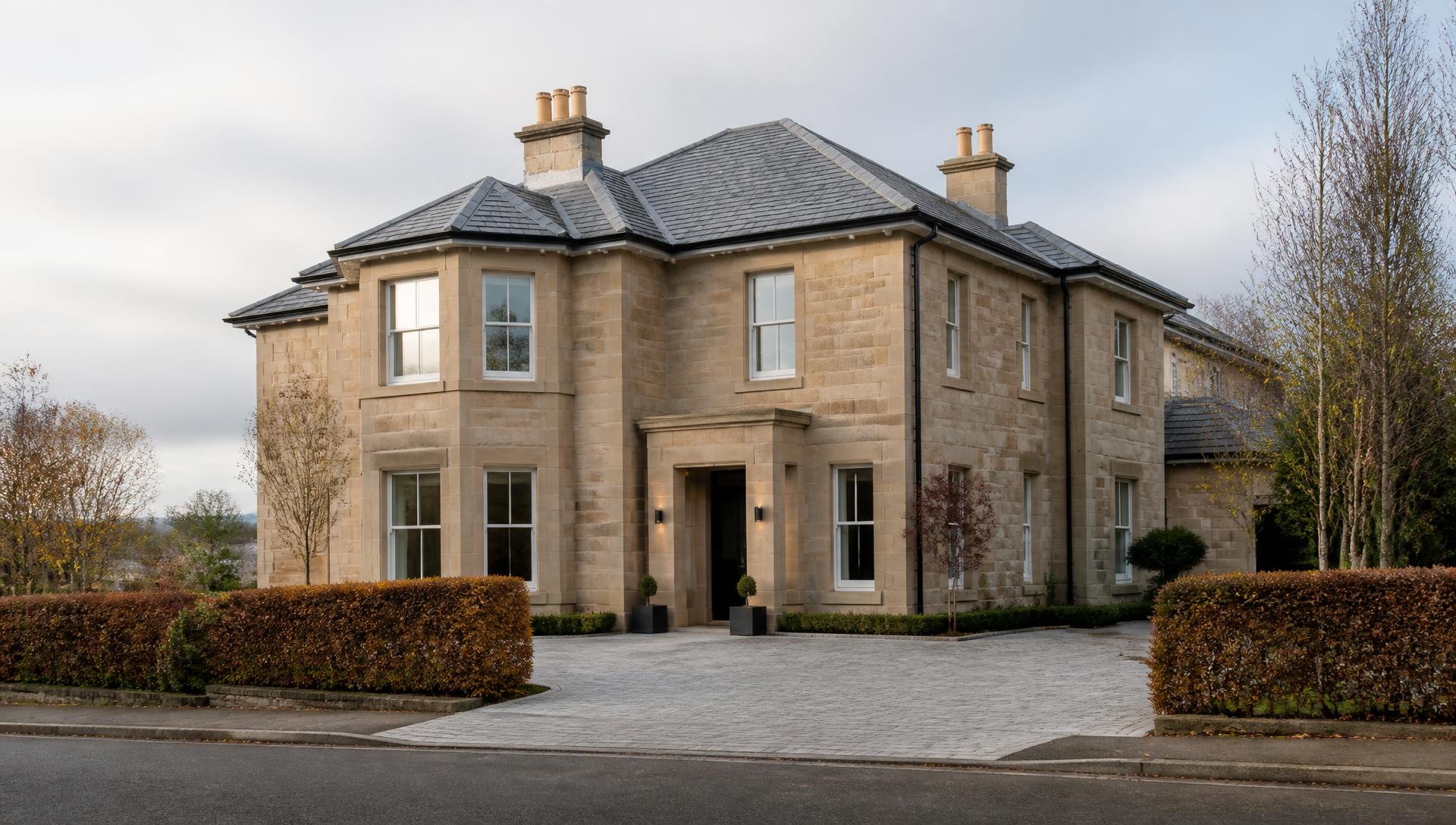 Sandstone villa extension project in Bearsden by LK Design Construction